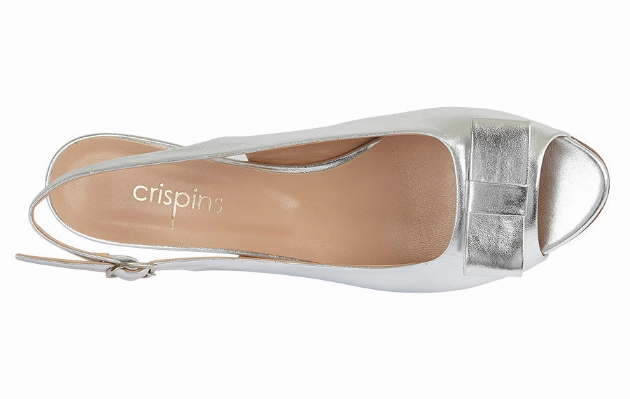 Mdf Tulip Silver Childrens Dress Shoes