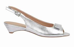 Mdf Tulip Silver Red And White Dress Shoes