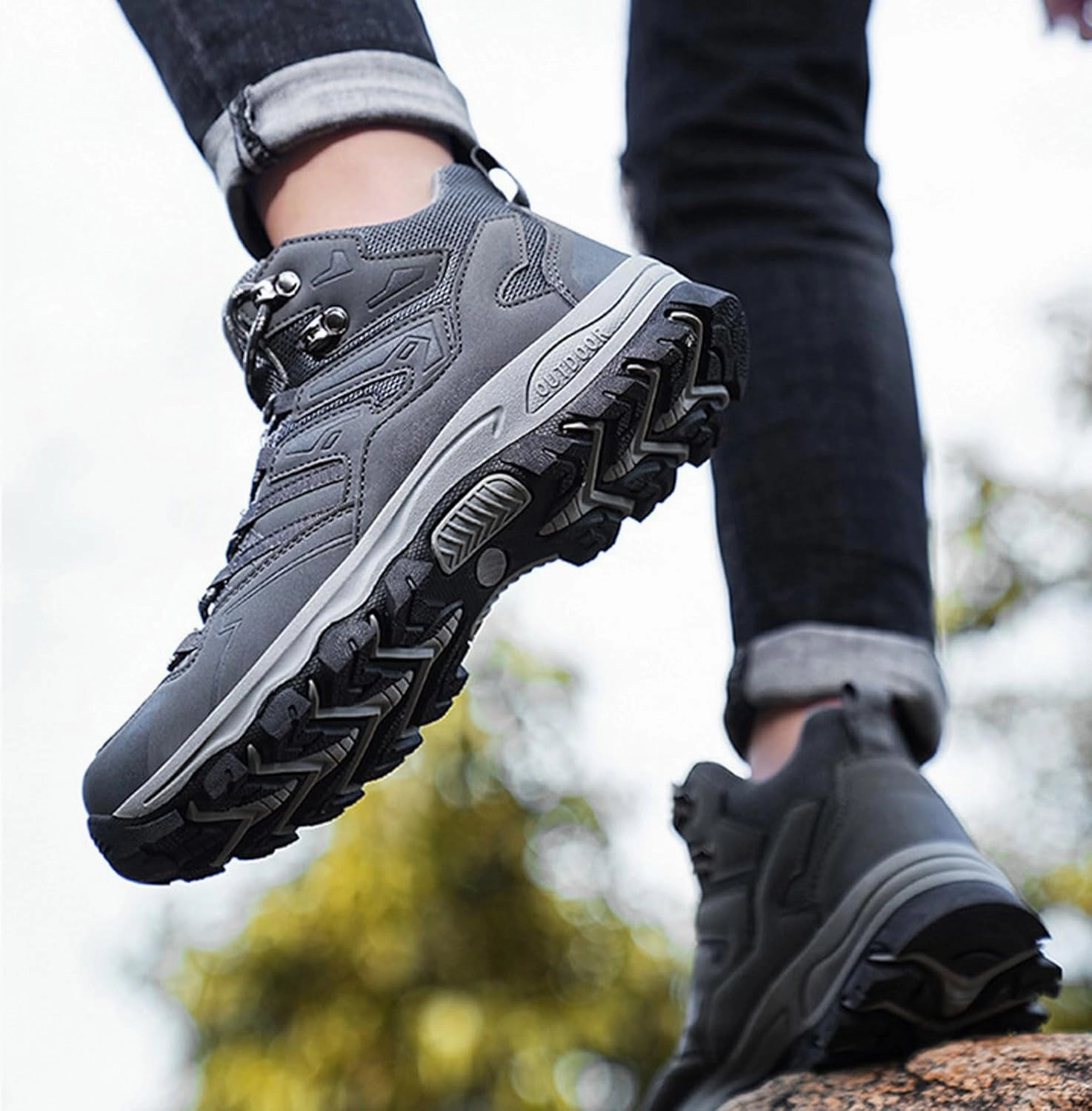 Zara Sneakers Men and Winter Hiking Shoes High Top Climbing Hiking Outdoor Casual Sports Shoes Outdoor Casual for Men