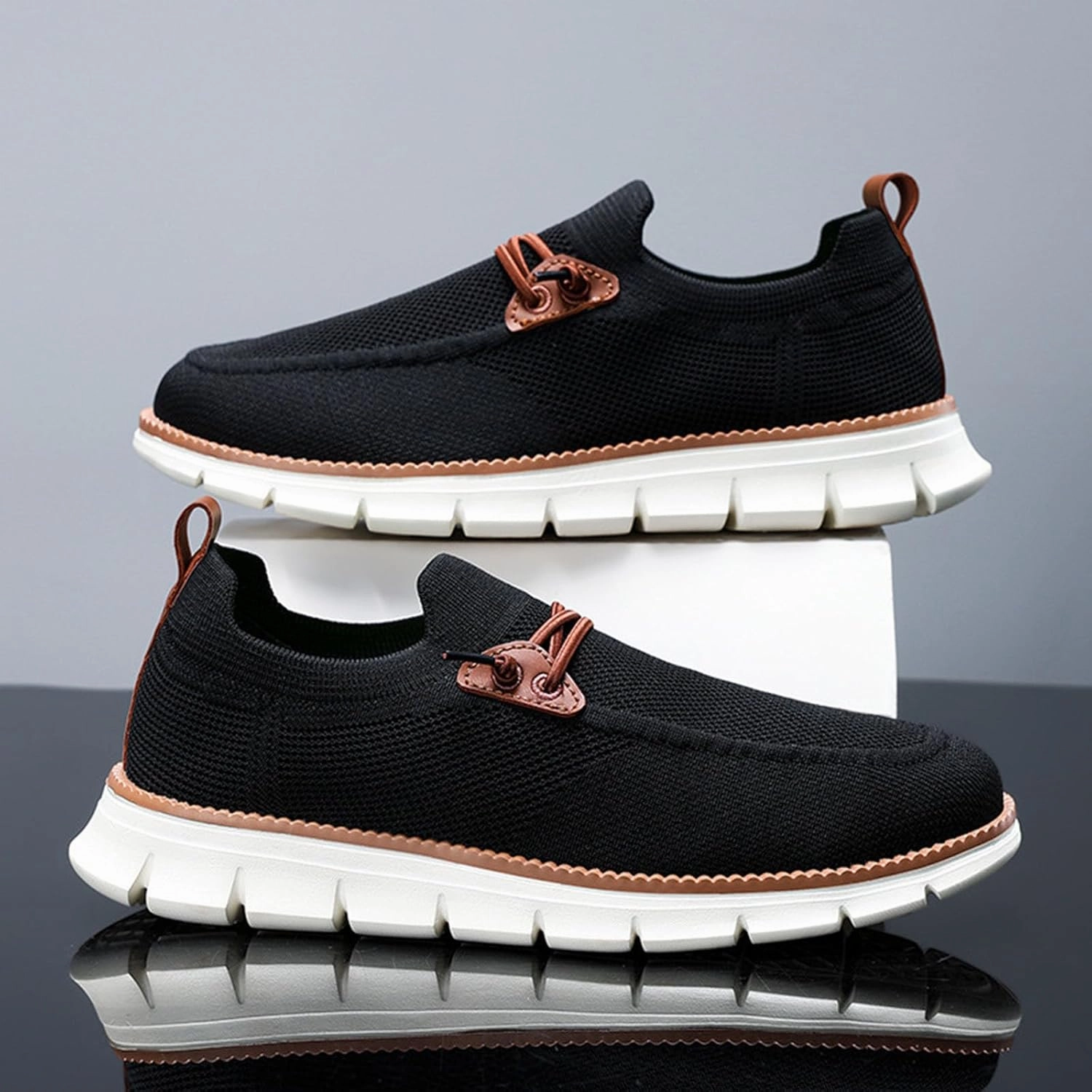 Men Loafers Shoes Casual Slip on Sneakers Fashion Lace up Wolking Dress Business Oxfords Work Lightweight Footwear Most Comfortable Sneakers