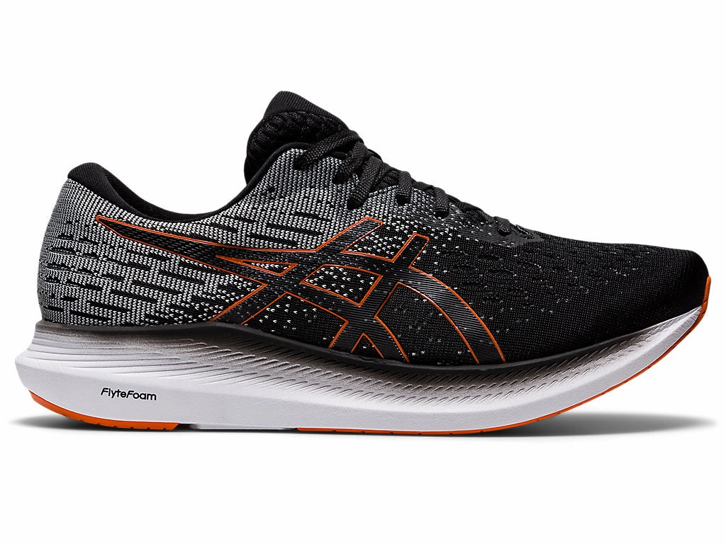 Men's Asics Evoride 2, Black/Marigold Orange, 13 D Medium Asics Roadhawk Ff 2 Running Shoes