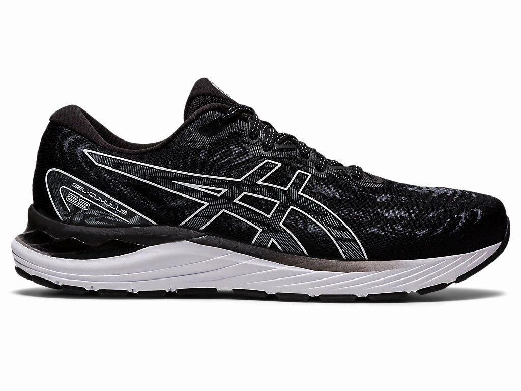 Men's Asics Gel-Cumulus 23, Black/White, 12 2E Wide Asics Wrestling Shoes Canada