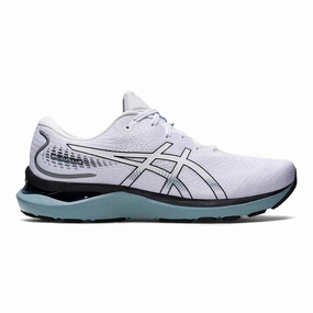 Men's Asics Gel-Cumulus 24, White/Black, 11.5 D Medium Asics Without Lace Shoes