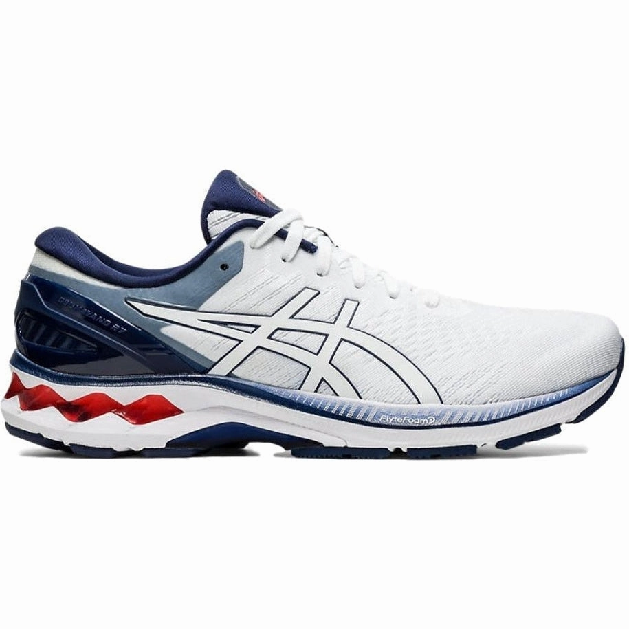 Naruto Asics Shoes Men's Asics GEL-Kayano 27, White/Peacoat, 12.5 D Medium
