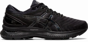 Men's Asics Gel-Nimbus 22, Black/Black, 6 D Medium High Arch Running Shoes Asics