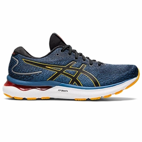 Bargain Asics Running Shoes Men's Asics GEL-Nimbus 24, Azure/Amber, 12.5 D Medium