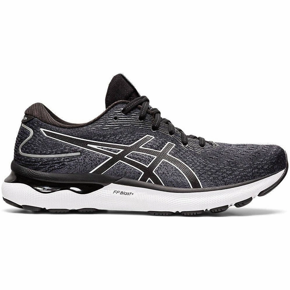 Asics High Stability Running Shoe Men's Asics Gel-Nimbus 24, Black/White, 12 D Medium
