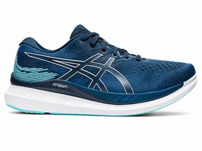 Men's Asics Glideride 3, Mako Blue/French Blue, 14 D Medium Asics Gel Bnd Running Shoes