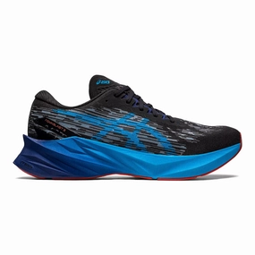 Asics Cloud Shoes Men's Asics Novablast 3, Black/Island Blue, 14 D Medium