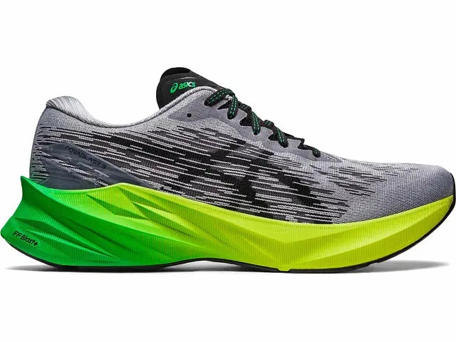 Men's Asics Novablast 3, Sheet Rock/Black, 11.5 D Medium Wide Asics Running Shoes