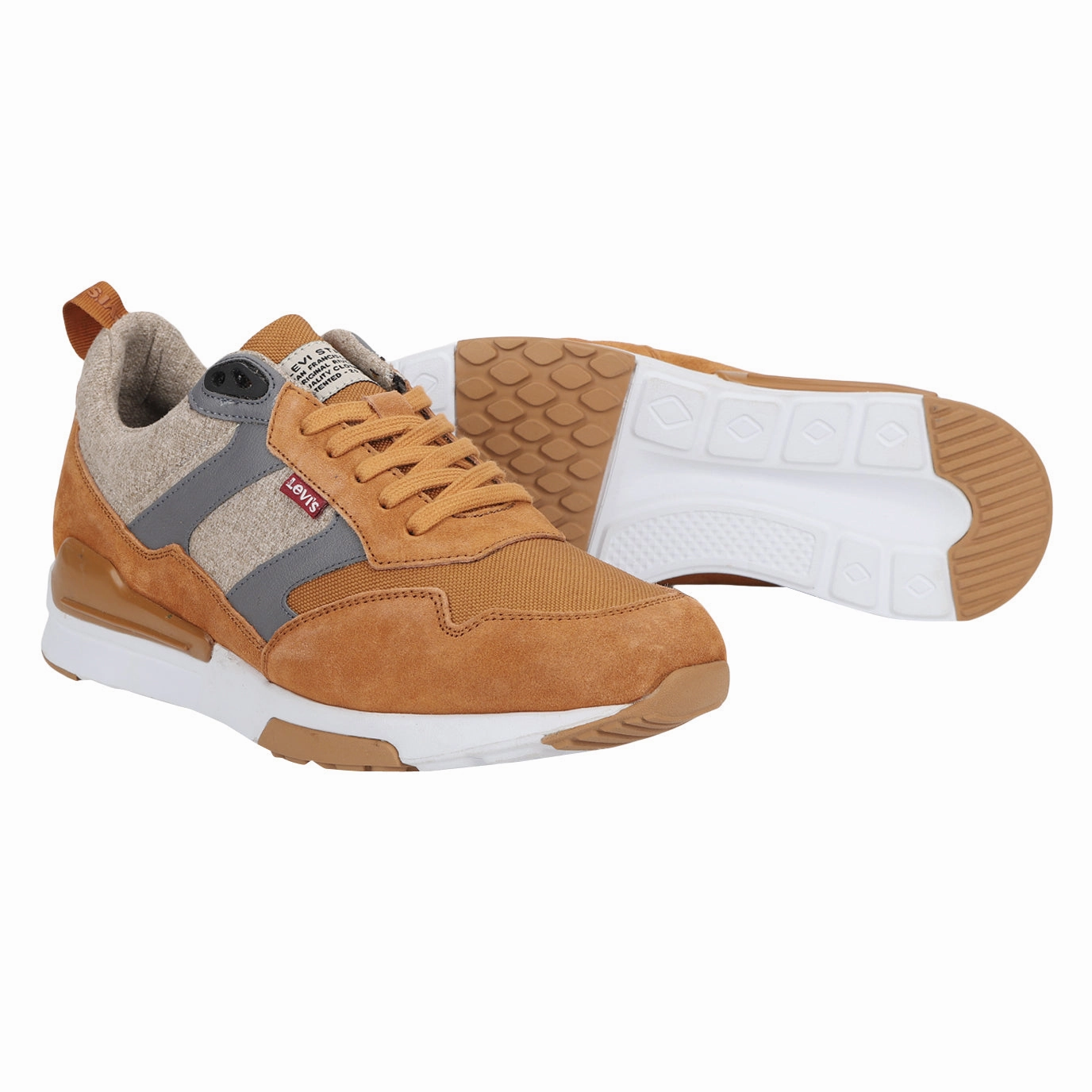 Best Wide Sneakers Men's Brown and Grey Colorblock Shoes