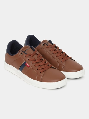 Goth Platform Sneakers Men's Brown Colorblock Shoes