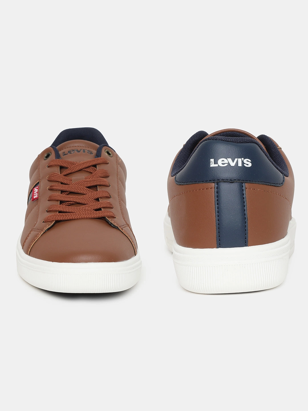 Men's Brown Colorblock Shoes Red Shoes Sneakers