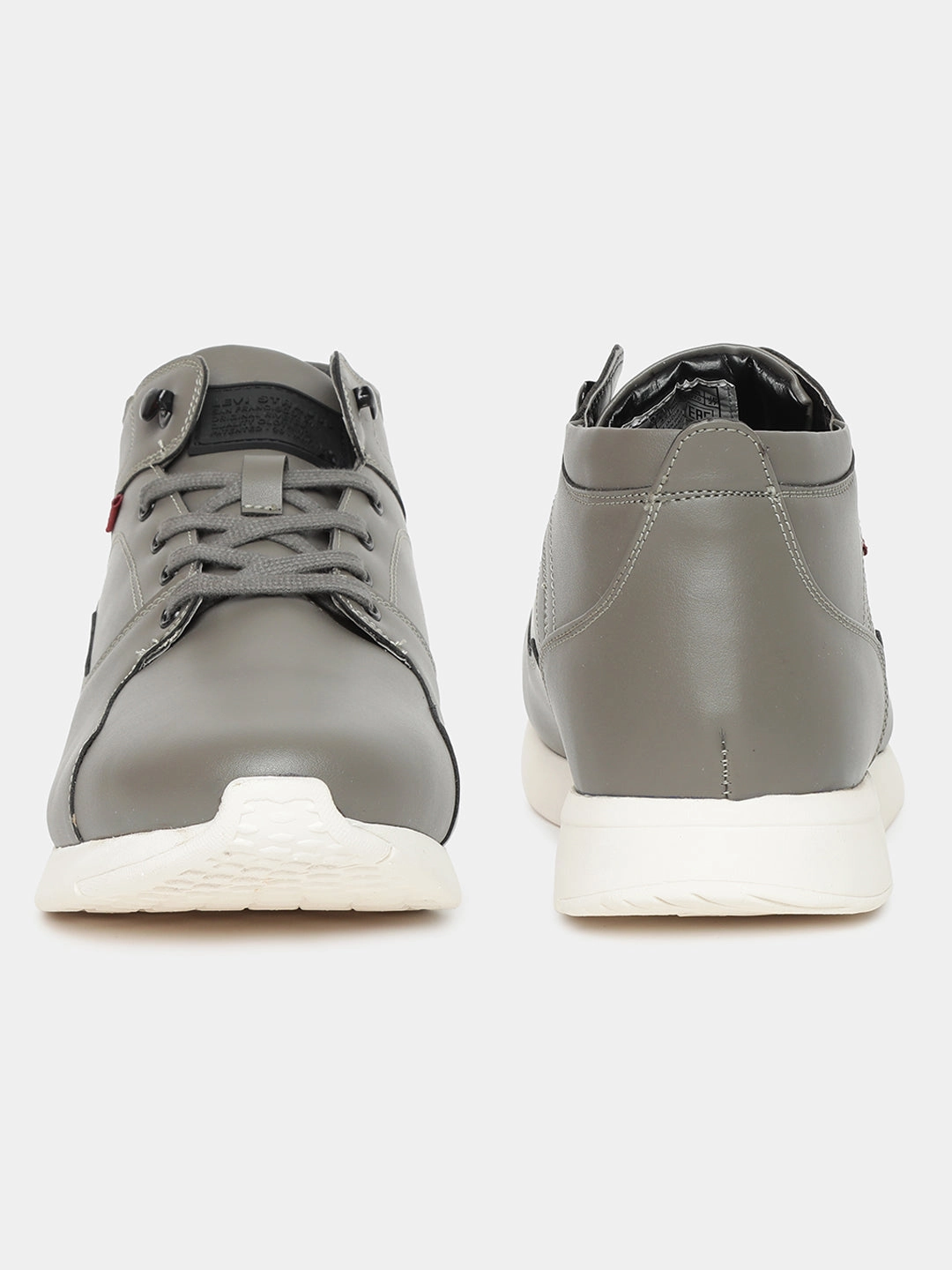 Men's Grey Solid Shoes Sneakers Power Line