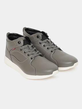 Men's Grey Solid Shoes Rei Sneakers