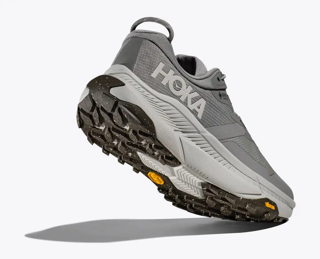 Waterproof Barefoot Trail Shoes Men's HOKA Transport GTX Everyday Shoe in Galactic Grey | Stardust
