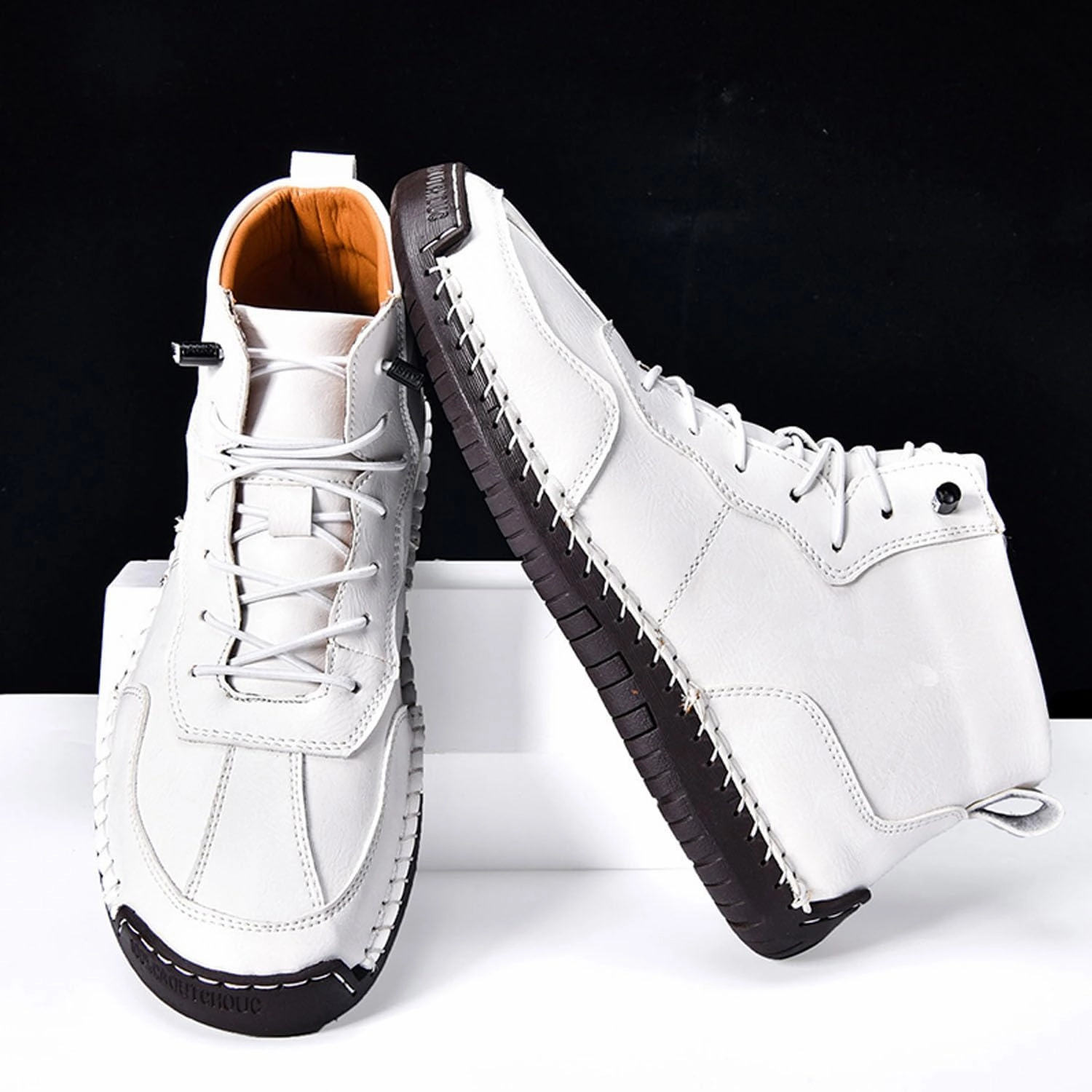 Men's Lace Up Italian Handmade Chukka Boots,Sawbehind Mens Boots,Sawbehind Leather Boot s Mens Waterproof Non-Slip Comfortable Handmade Leather Boot Ladies Tall Boots