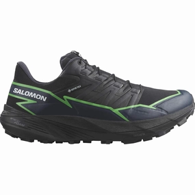 Unif Trail Shoes Men's Salomon Thundercross GTX  Black - Green Gecko - Black