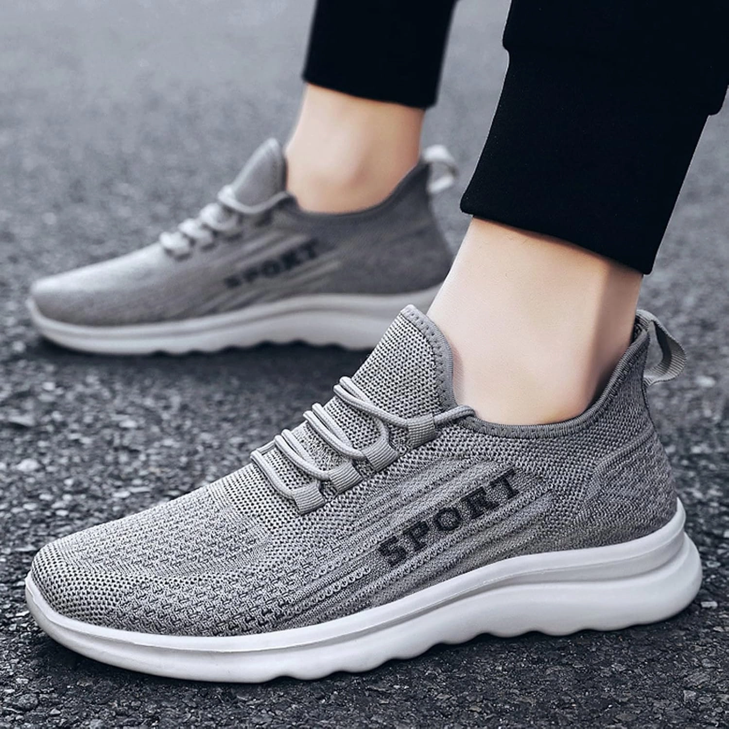 Men's Shoes Mens Slip on Shoes Tennis Shoe for Men Slip on Shoe for Men Sport Casual Sneaker Slip On Knit Sneakers