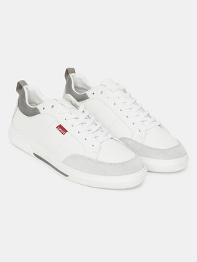 Men's White Solid Shoes Made Sneakers