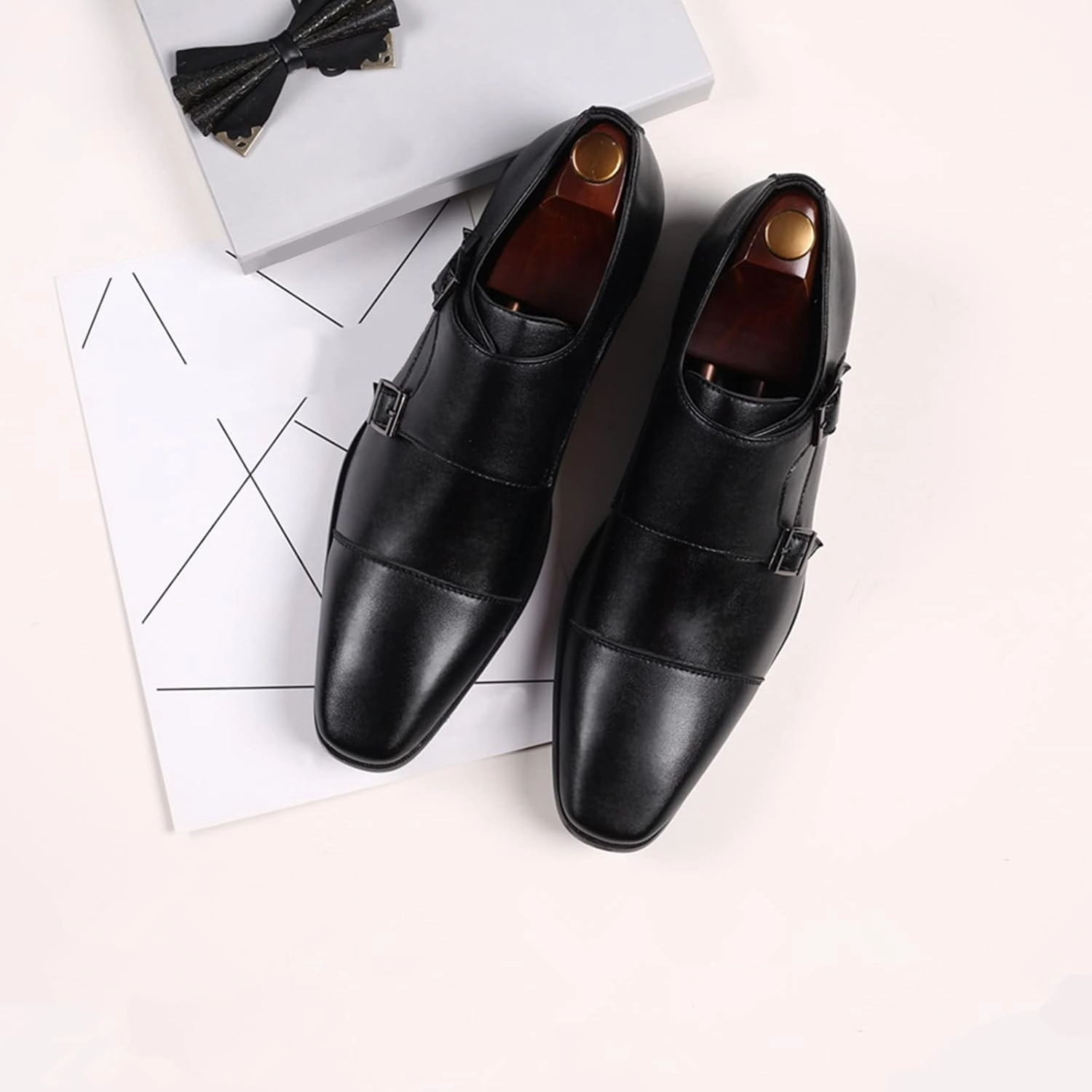 Men Wide Formal Loafers Shoes Mens Shoes Business Leather Shoes Fashion Retro Solid Mens Casual Oxford Shoes Black Boots With Faux Fur