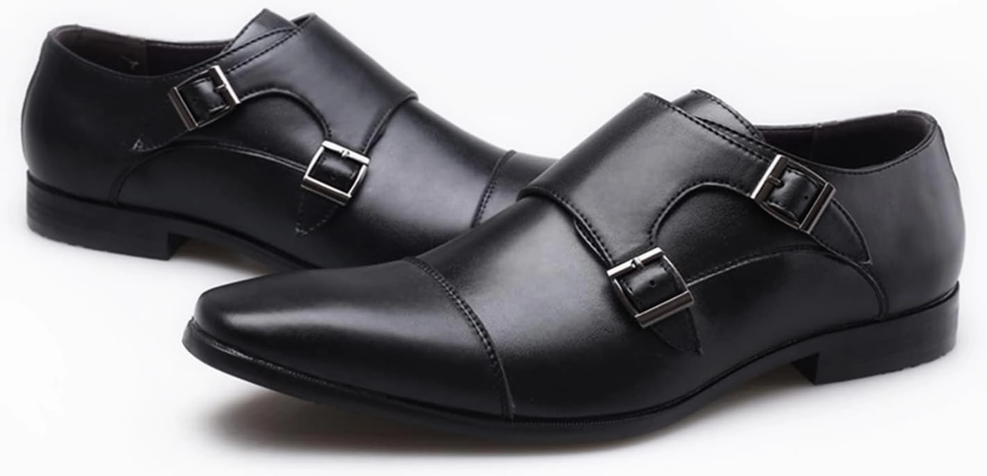 Men Wide Formal Loafers Shoes Mens Shoes Business Leather Shoes Fashion Retro Solid Mens Casual Oxford Shoes Black Old.gringo Boots