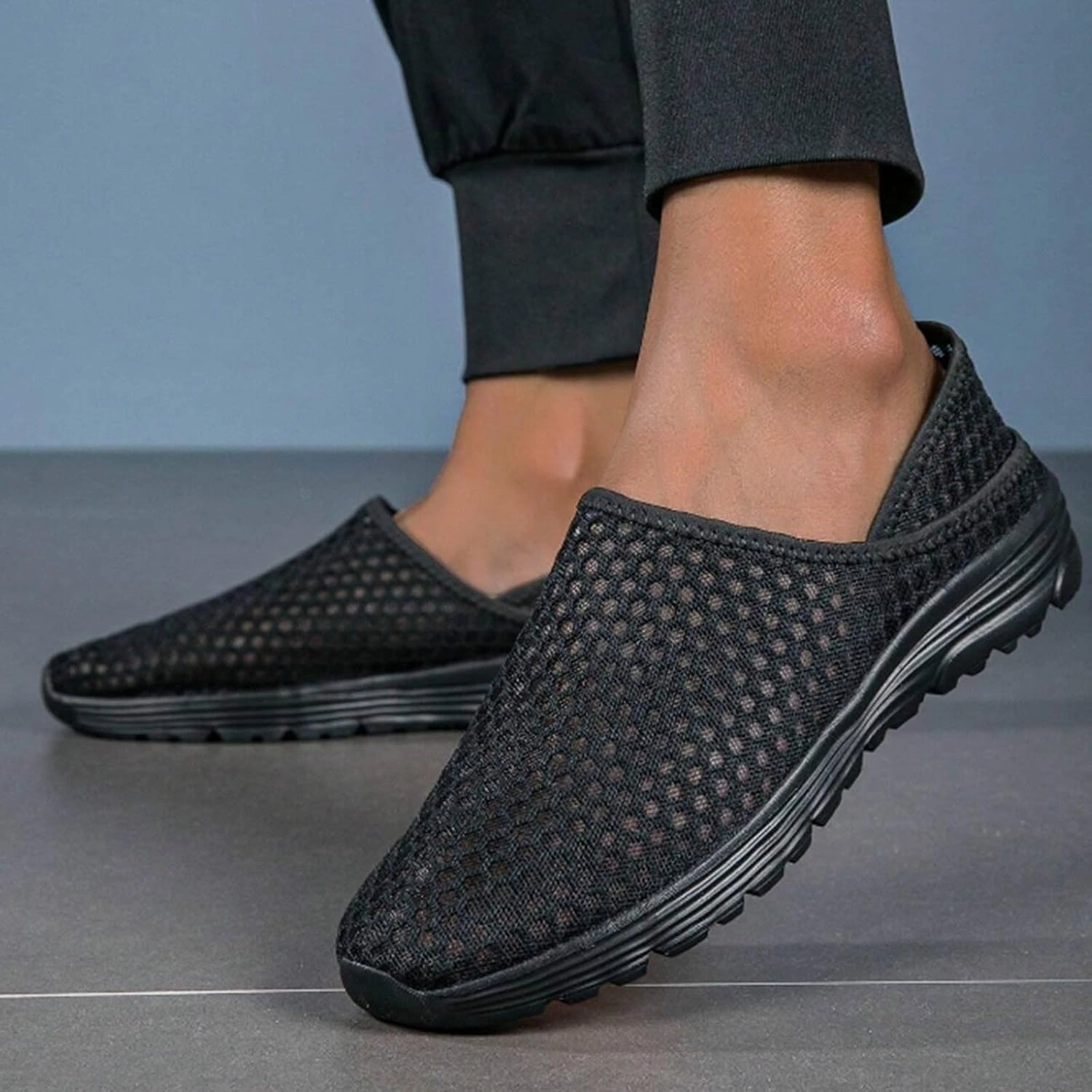 Aarp Sneakers Mens Athletic Shoes Mens Walking Shoes Slip on Shoe for Men Tennis Shoe for Men Mesh Lightweight Sneaker