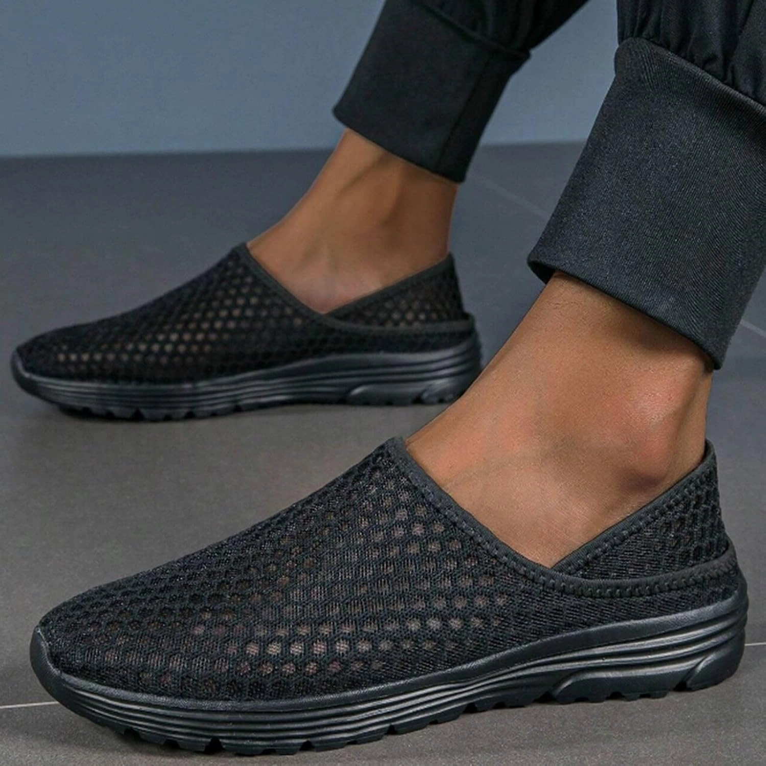 Dress Sneakers Mens Athletic Shoes Mens Walking Shoes Slip on Shoe for Men Tennis Shoe for Men Mesh Lightweight Sneaker