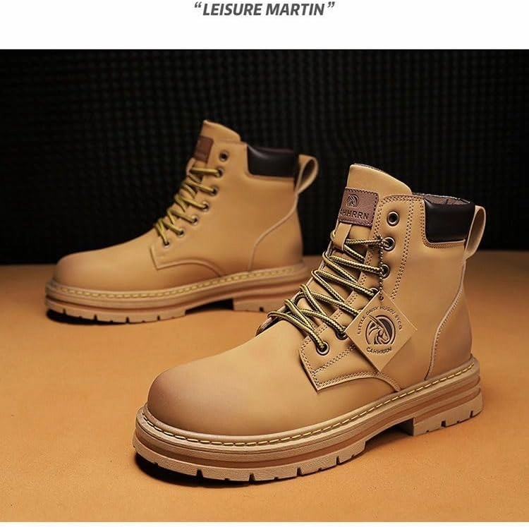 Cow Boots Mens Boots Casual Boots for Men Fashion Zipper Chukka Boots Hiking Boots