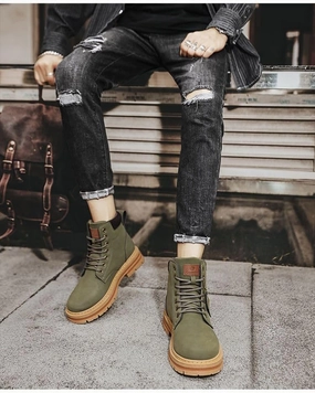 Mens Boots Casual Boots for Men Fashion Zipper Chukka Boots Hiking Boots Ariat Square Toe Cowboy Boots