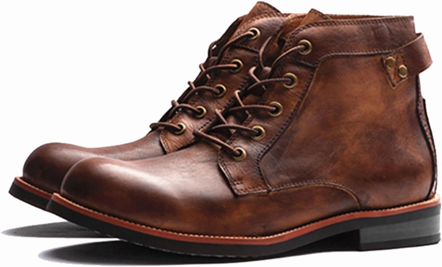 Military Boots For Men Mens Dress Boots Classic Leather Boots for Men Chukka Boots Mens Mid Top Breathable Ankle Boots