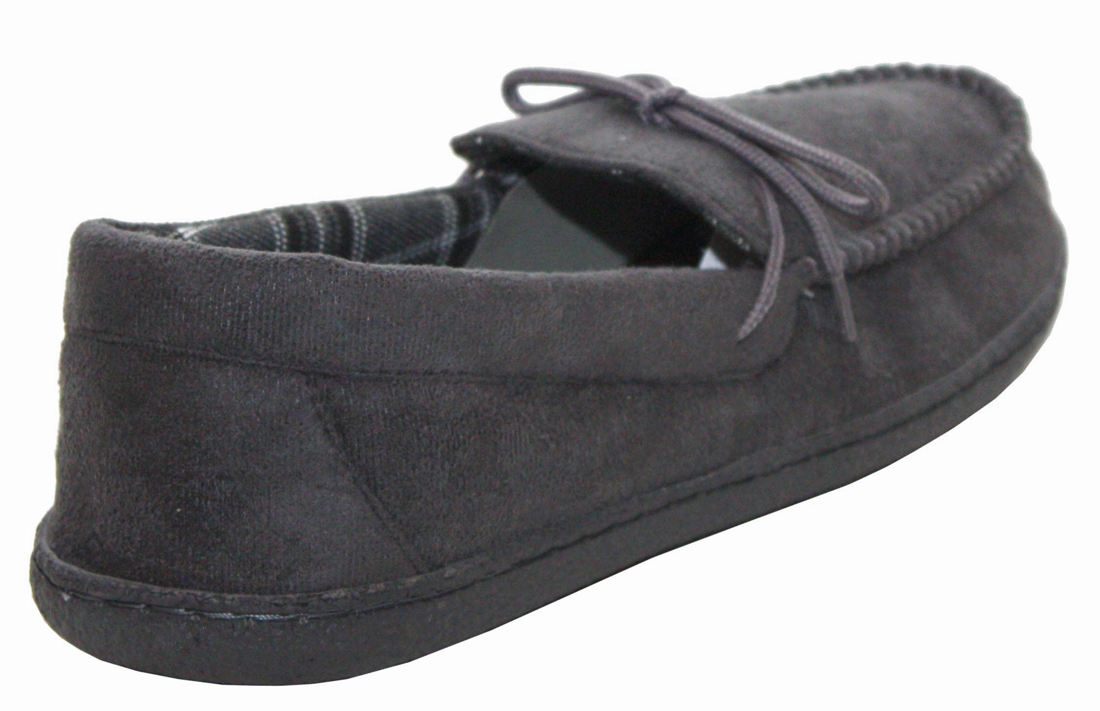 Picture Slippers Mens Gents Lightweight Slip On Lace Padded Comfort Warm Hard Sole Slippers House Shoes UK Sizes