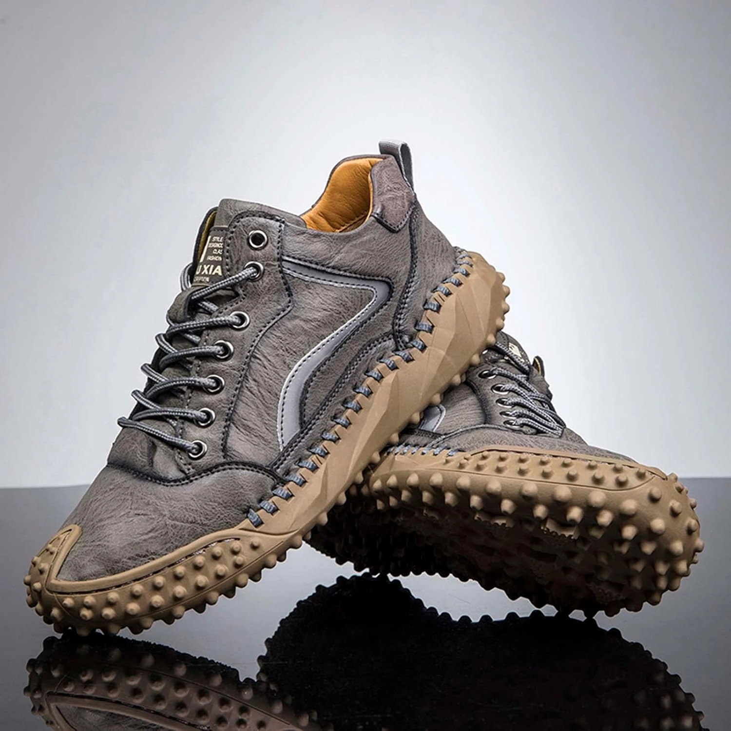 Mens Hiking Shoes, Mens Leather Boots, Slip-Ons Lightweight Comfortable Casual Chukka Boots Mens Fashion Sport Business Tall Fall Boots