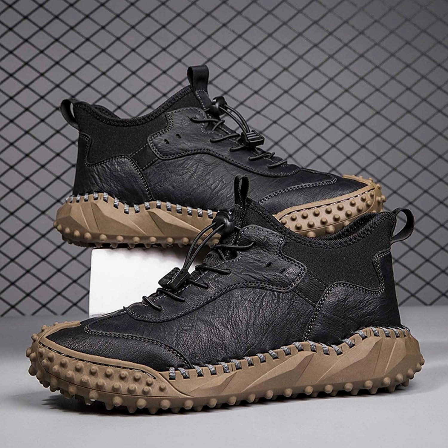 Mens Hiking Shoes, Mens Leather Boots, Slip-Ons Lightweight Comfortable Casual Chukka Boots Mens Fashion Sport Business Toddler Snow