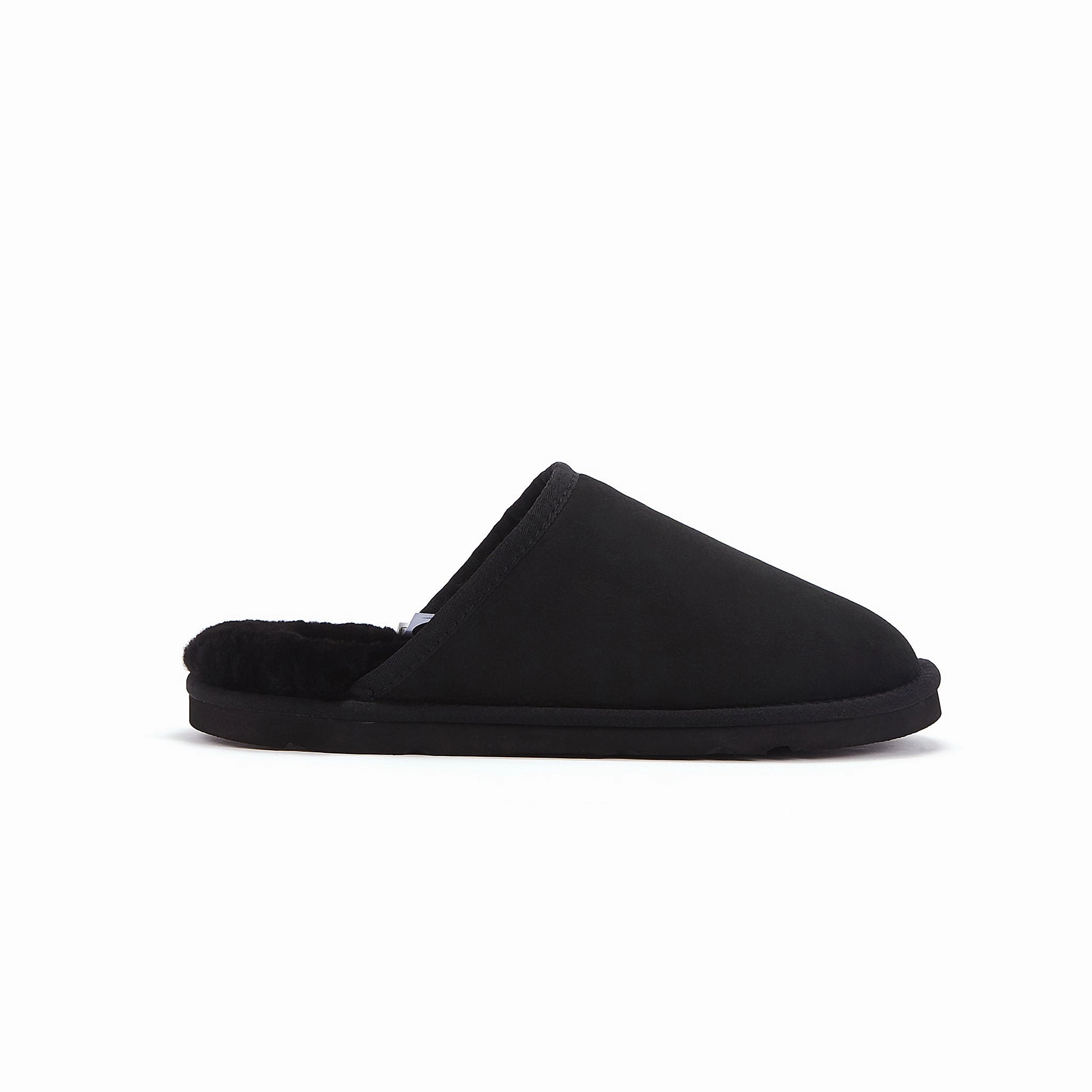 Slides Slip On MENS MOOL BLACK