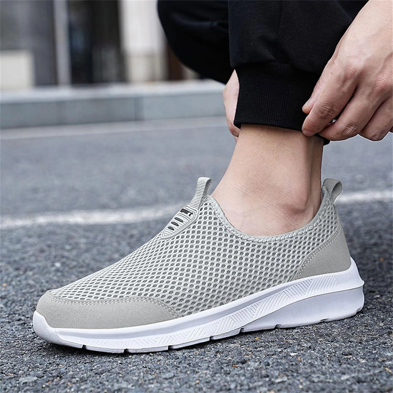 Mockba Sneakers Mens Slip on Shoes Mens Athletic Shoes Walking Shoe for Men Sneaker for Men Casual Athletic Gym Sneaker