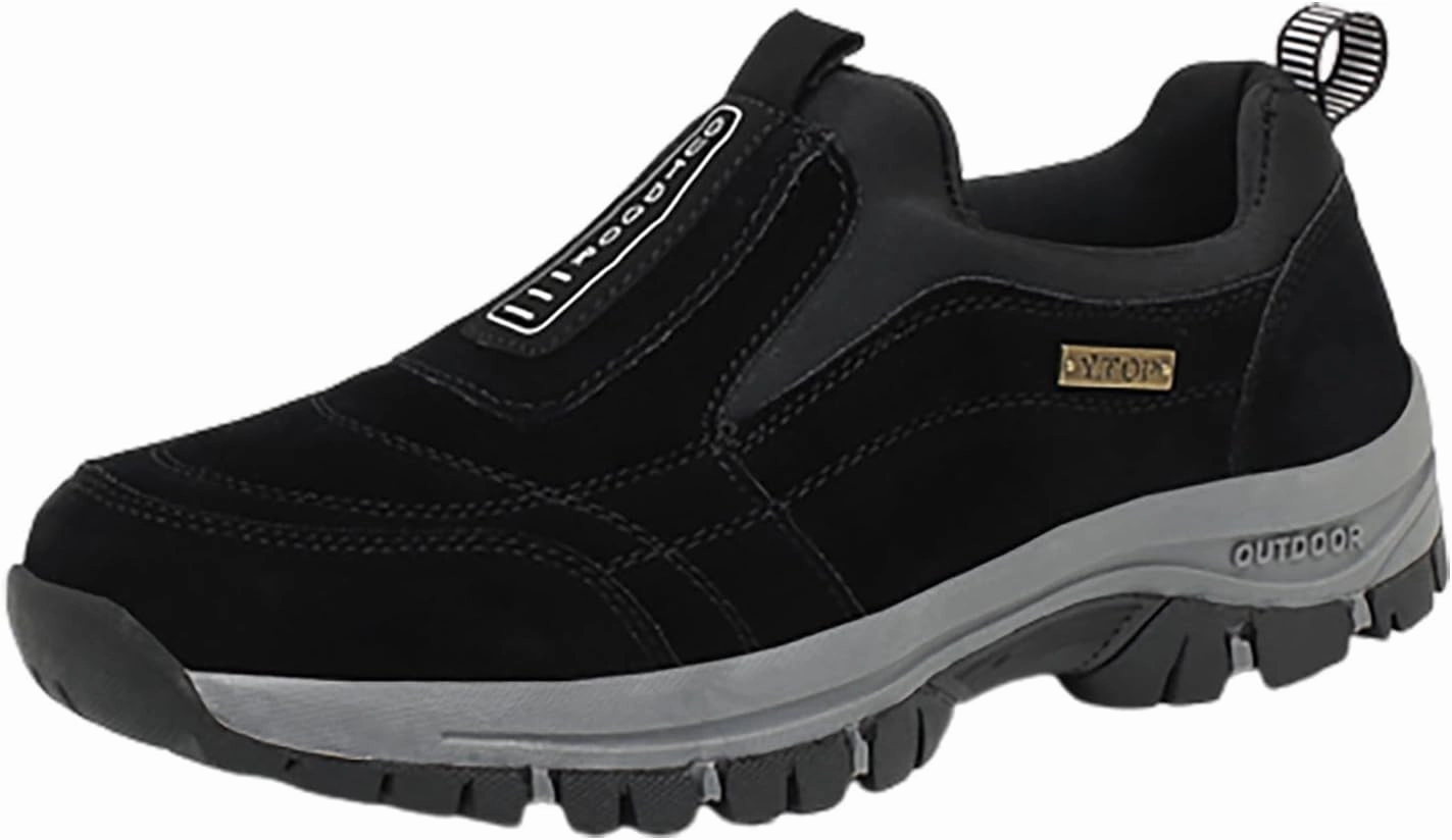 Mens Sports Shoes Men Hiking Shoes Outdoor Mens Slip on Walking Shoes Non Slip Lightweight Athletic Tennis Running Shoes Sneakers Too