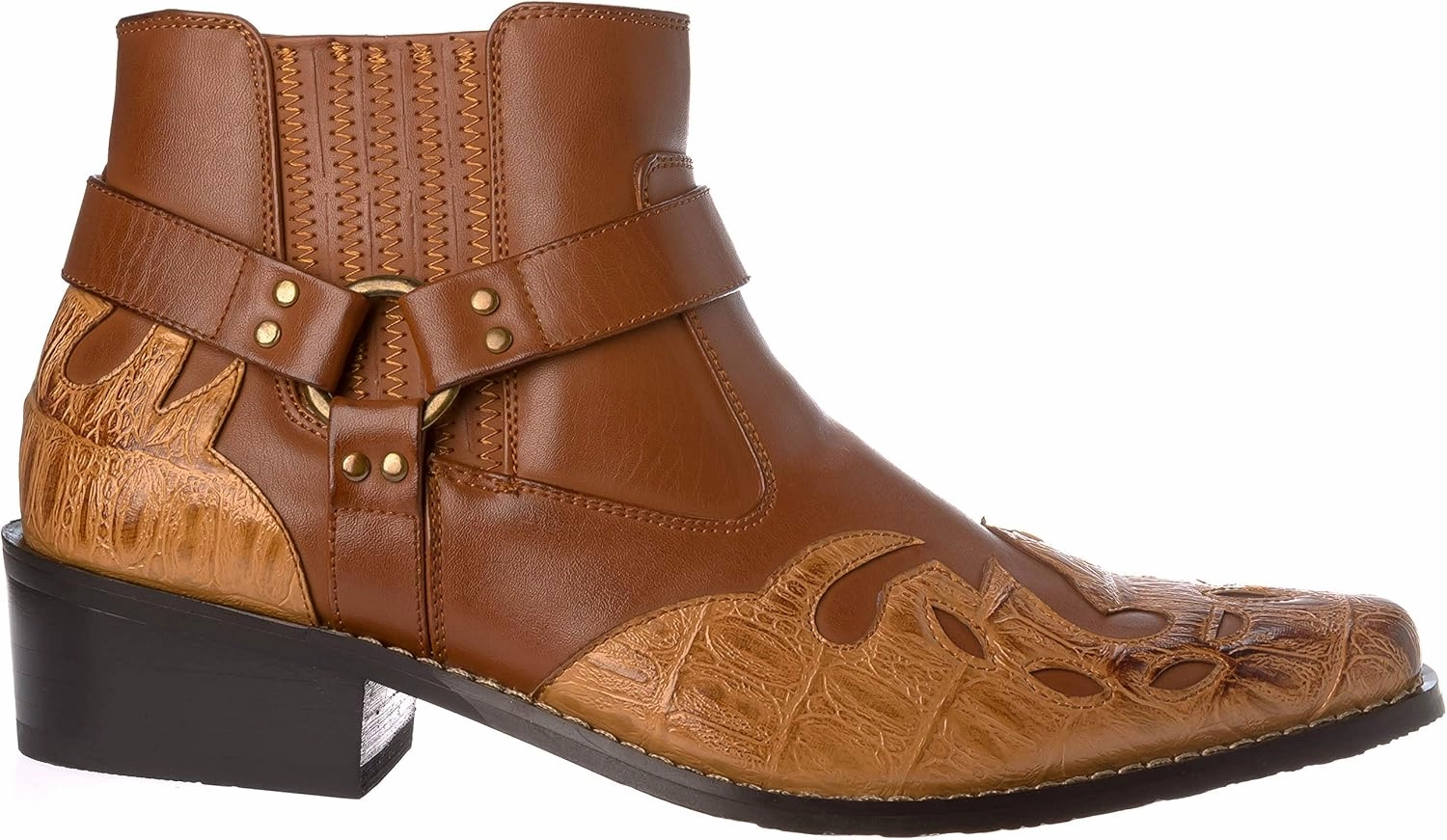 Mens Western Style Cow-Boy Boots Dress-Shoes western11 Kangaroo Skin Boots