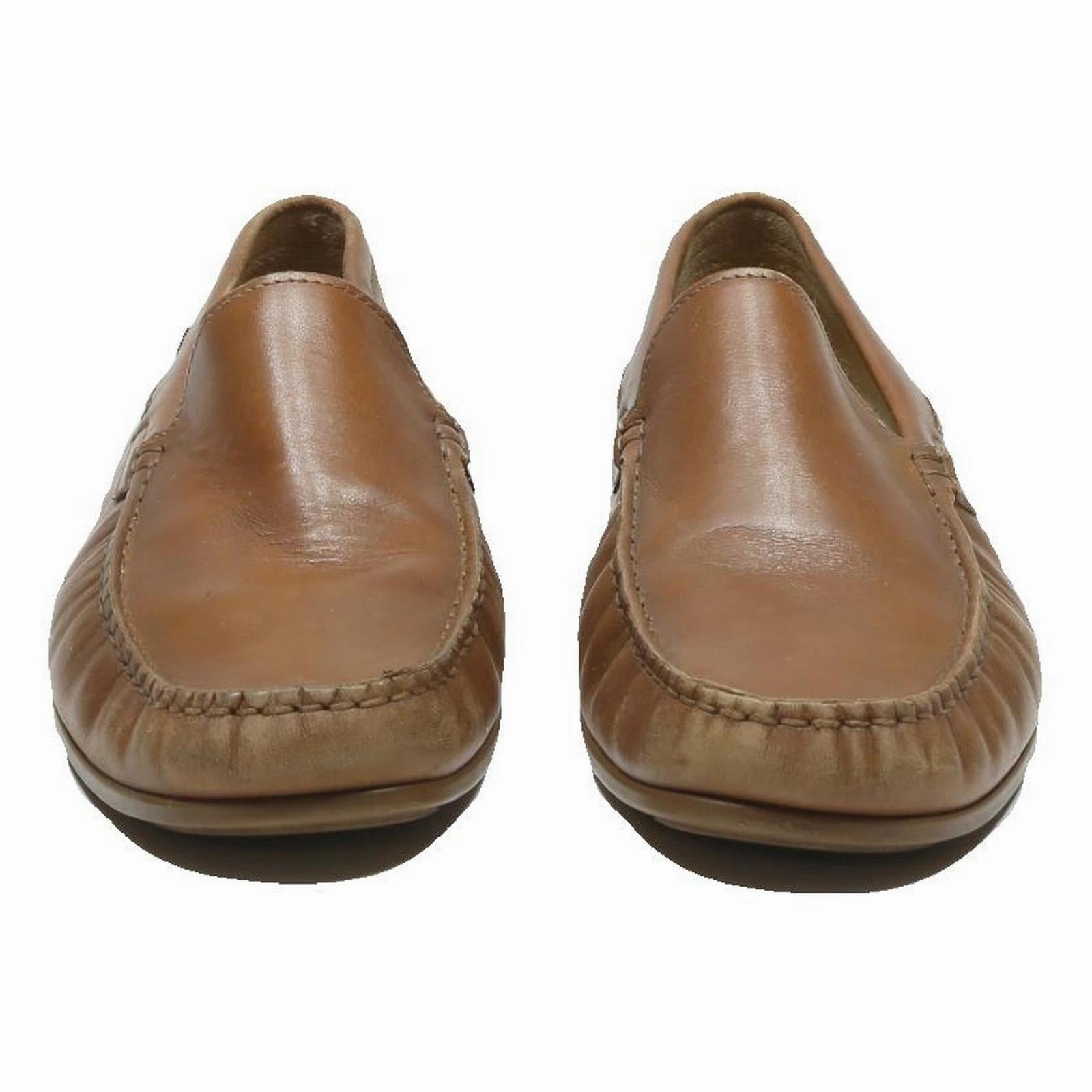 MEPHISTO Mens Leather Loafer Shoes Brown UK 7.5 Comfortable Slip-On Casual Distressed Leather Oxfords