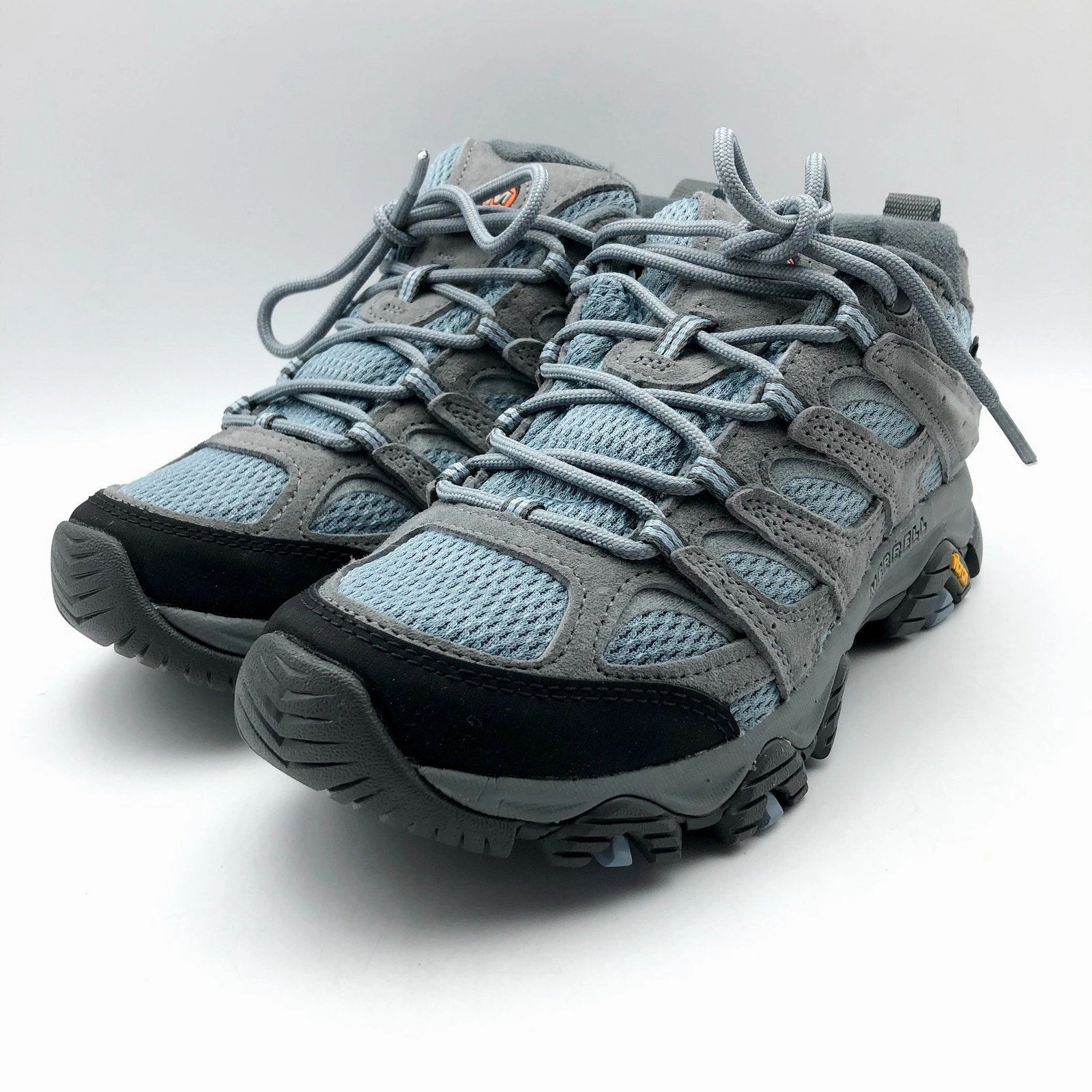Qc Hiking Shoes Merrell Womens Moab 3 Hiking Sneaker US 6.5 EU 37 Blue Grey Suede Waterproof NIB