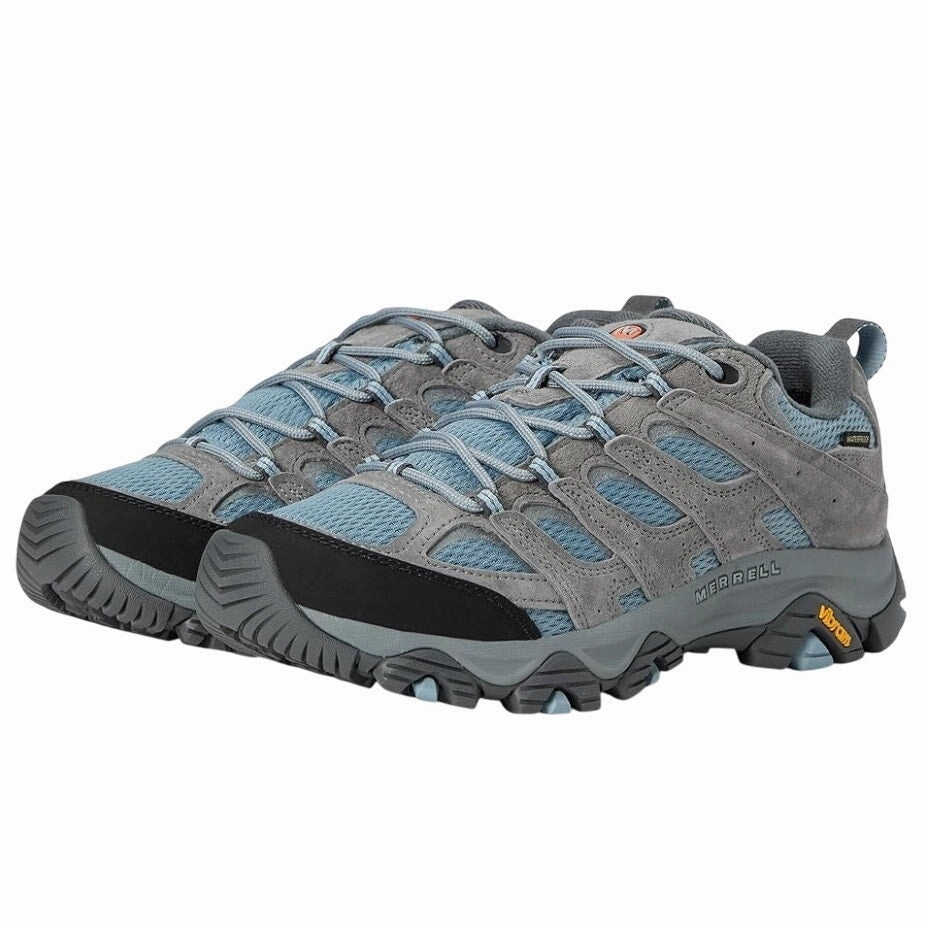 Merrell Womens Moab 3 Hiking Sneaker US 6.5 EU 37 Blue Grey Suede Waterproof NIB Best Low Cut Hiking Shoes
