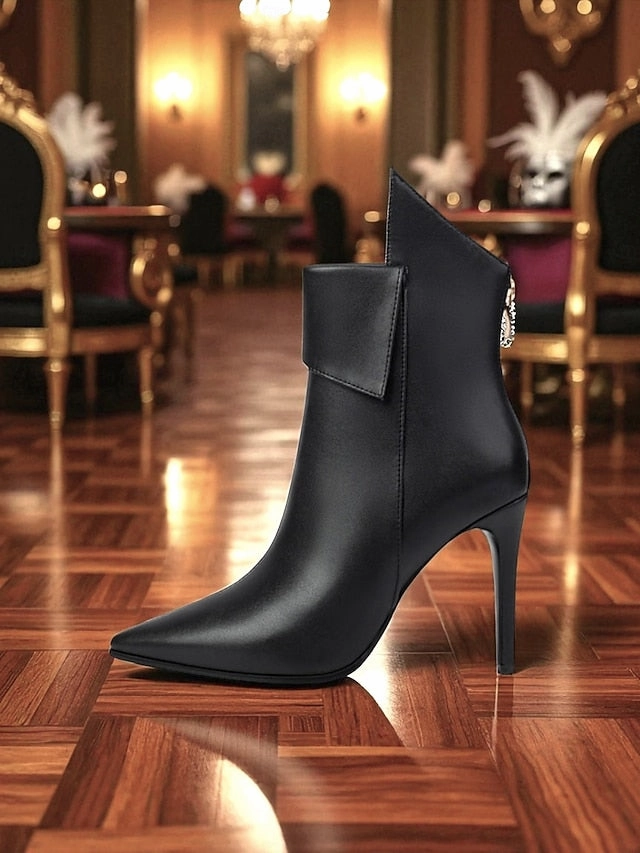 Dibs Boots Metallic Toe Pointed Stiletto Ankle Women's Gold Boots -