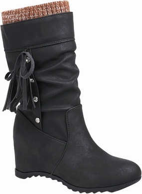 Mid Calf Booties for Women Fashion Office Leather Boots Almond Toe Western Cowgirl Cowboy Bootie Solid Casual Fall Short Boots Boots And Brews