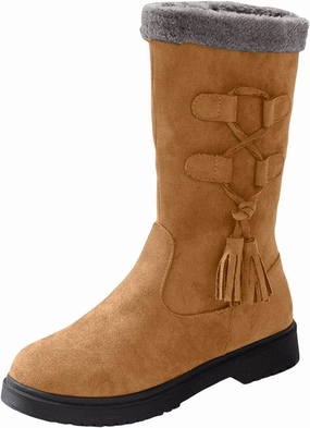 511 Boots Mid Calf Boots Winter Boots for Women Fashion Padded Round Toe Thick Sole Casual Zipper Casual Women's Mid Calf Boots