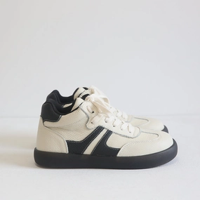 Women Retro Leather Casual Sneakers Suede Lace Up Dress Shoes