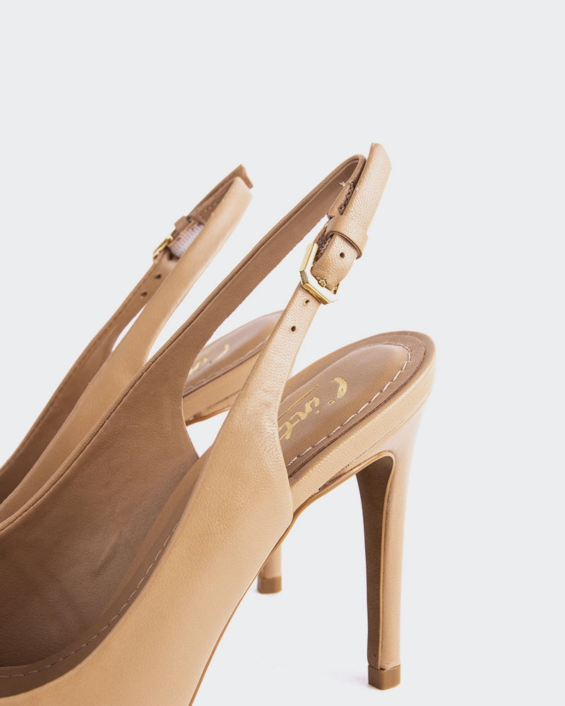 Party High Heels Morisha Camel Leather