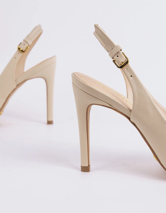 High Heel Comfort Inserts Morisha Off White Leather