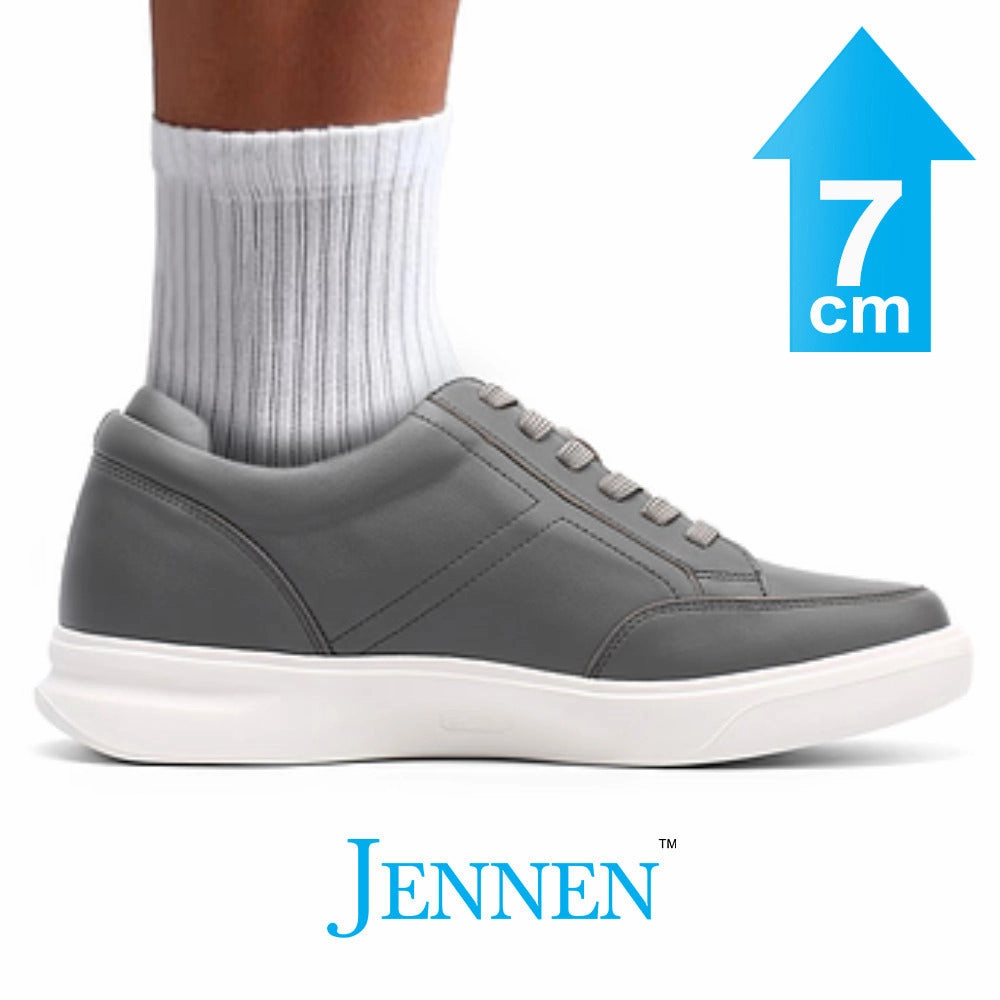 Mr. Federer 7cm | 2.8 inches Dark Grey Height Increasing Casual Shoes Shoe Tree For Sneakers