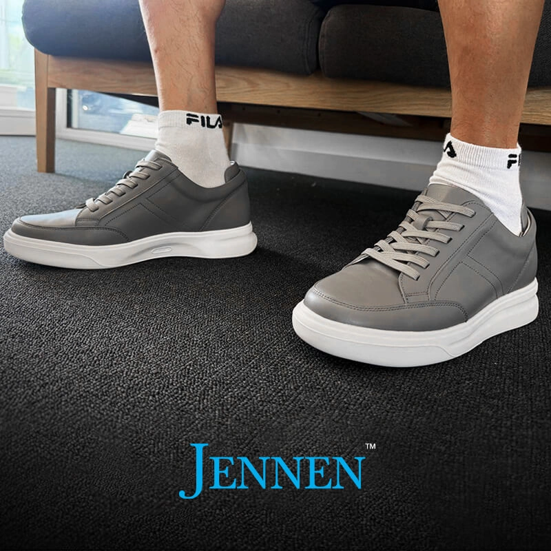 Mr. Federer 7cm | 2.8 inches Dark Grey Height Increasing Casual Shoes Sneakers To Wear With A Suit