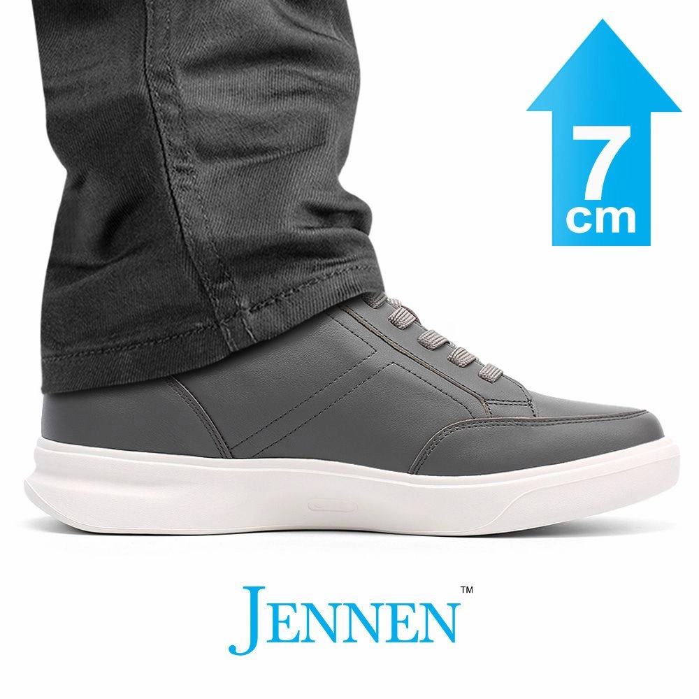 Mr. Federer 7cm | 2.8 inches Dark Grey Height Increasing Casual Shoes Lebron Sneakers All